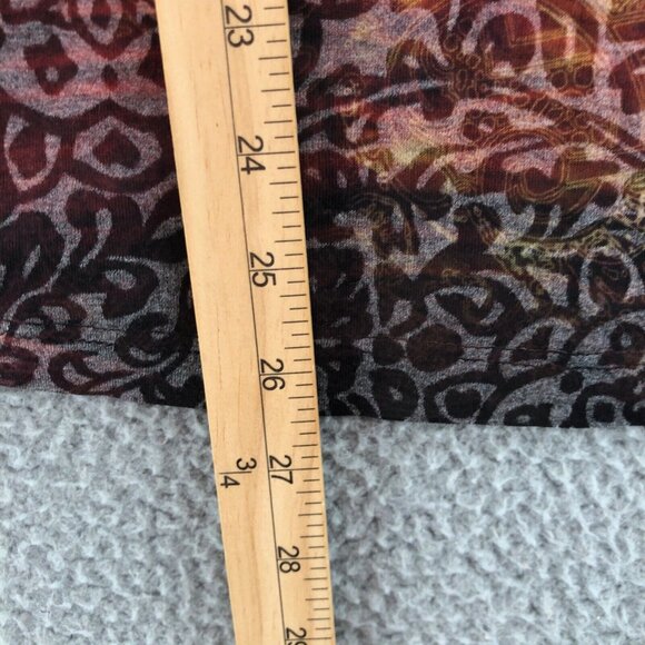 Christopher & Banks Top Womens Large Multicolor 3/4 Sleeve Boho Perforated NWT - Picture 8 of 10